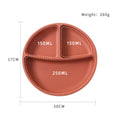 Kids dinner plate platinum silicone baby dinner plate infant suit complementary food compartment large suction cup smiley face maternal and infant products