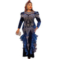 new arrivals: african cross-border sourcing - luxury rhinestone & beaded crew neck long sleeve korean velvet dress - special offer!
