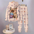 Kids' hoodie set, cross-border hot seller, 3d digital print trendy girls' fashion hooded outfit