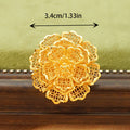 Middle eastern fashion women's ring adjustable size wedding party prom accessories large hollow thick flower ring