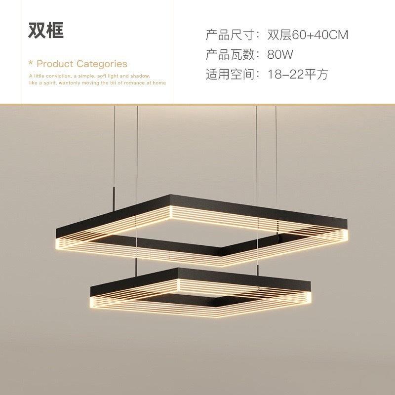 High-end hall, living room chandelier, modern simple light luxury restaurant, Nordic minimalist style, Zhongshan home improvement lighting fixtures