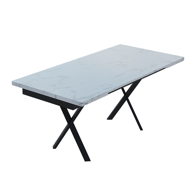 Factory direct italian minimalist nordic rock slab dining table - extendable rectangular table for home and restaurant use