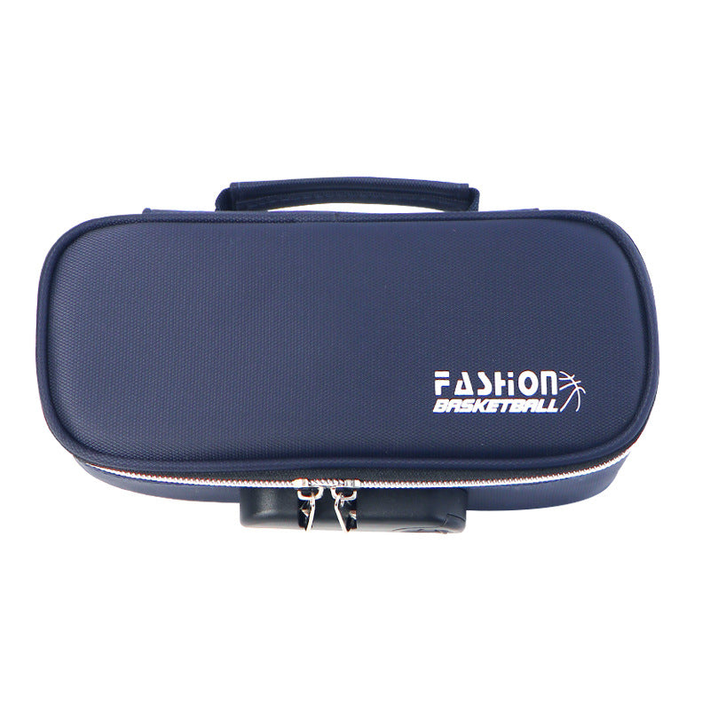 Cross-border password lock pencil bag, large capacity four-layer multi-functional stationery bag, simple anti-theft stationery box for primary and secondary school students