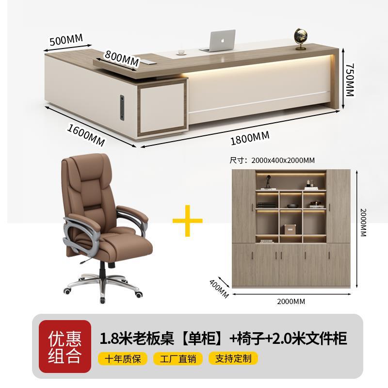 Modern executive desk and chair set - minimalist office furniture for ceo, manager, and supervisor - premium style