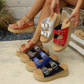 Plus size women's wedge flip-flops -  summer new arrival - stylish outdoor wear, perfect with skirts, non-slip slides