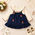 Dress baby girl mushroom cartoon dress baby spring & fallsweet fresh silmdressgirl korean style