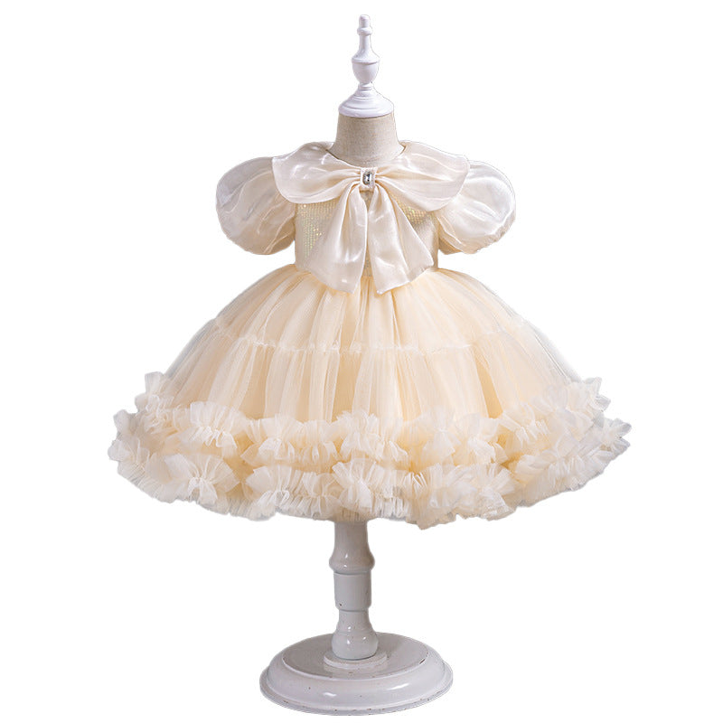 Yimingwei  kids first birthday full moon kids dress performance costume kids princess tutu skirt kidsdress