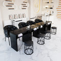 New arrival marble iron porcelain surface turbine manicure table and chair suit economical single and double multi-functional odor-free carbon steel paint