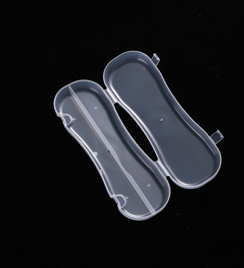 Factory direct sales high transparency PP plastic dust-proof packaging box tableware storage box baby double spoon box spoon box