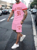 Men's casual sports set - short sleeve & shorts - summer hot seller - cross-border fashion - two-piece leisure outfit
