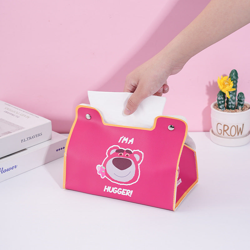 Cute cartoon tissue box household car universal pumping box living room dining room bathroom kitchen waterproof pumping box