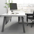 Customizable executive desk set - manager, ceo, chairman office - boss, finance director desk and chair combination - minimalist office, executive desk