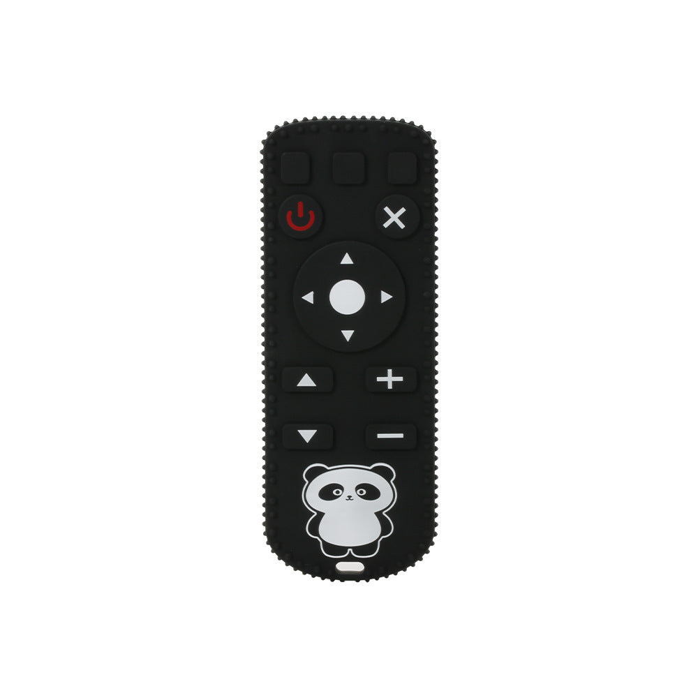 Customized silicone remote control Toothpaste baby platinum soft silicone odor-free baby tooth grinder panda bite glue bite