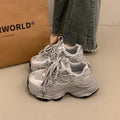 Best sellingplatform shoesthick soledad shoes women's summer petites height increasing 2026new arrival mesh breathable casual sports shoes