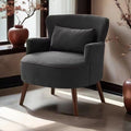 American single sofa retro scandinavian bedroom casual fabric solid wood lazy living room sofa chair balcony combination