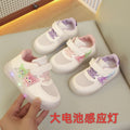 spring/autumn new princess kids' sports shoes - leather upper, led light-up, casual shoes for toddlers and young children (ages 1-6)