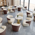 Sales office accessible luxury negotiation sofa office hotel lobby rest area reception area curved booth single