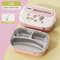 Kids' insulated lunch box - perfect for elementary and middle school students - divided compartment bento box - 304 stainless steel lunch container for boys