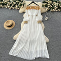 French chic high-end sequin & beaded mesh panel long sleeve bodycon dress - slimming, elegant, and flattering maxi dress for women