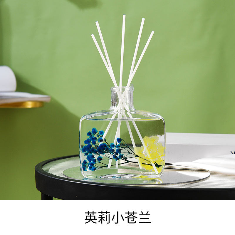 Preserved flower flameless reed diffuser - long-lasting fragrance for toilets, bathrooms, bedrooms, and hotel air freshening (deodorizing)