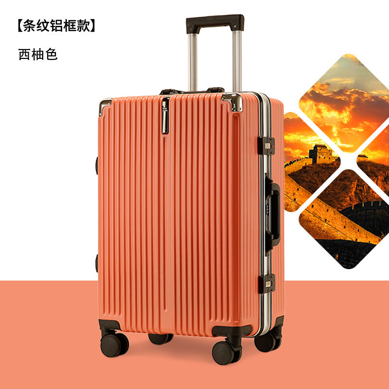 Manufacturer aluminum frame suitcase 24-inch password case 20-inch student fashion boarding case 26-inch universal wheel suitcase