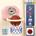 [scoring ring version] pink space cat (free basketball + 3 rings + pump + suction cup)