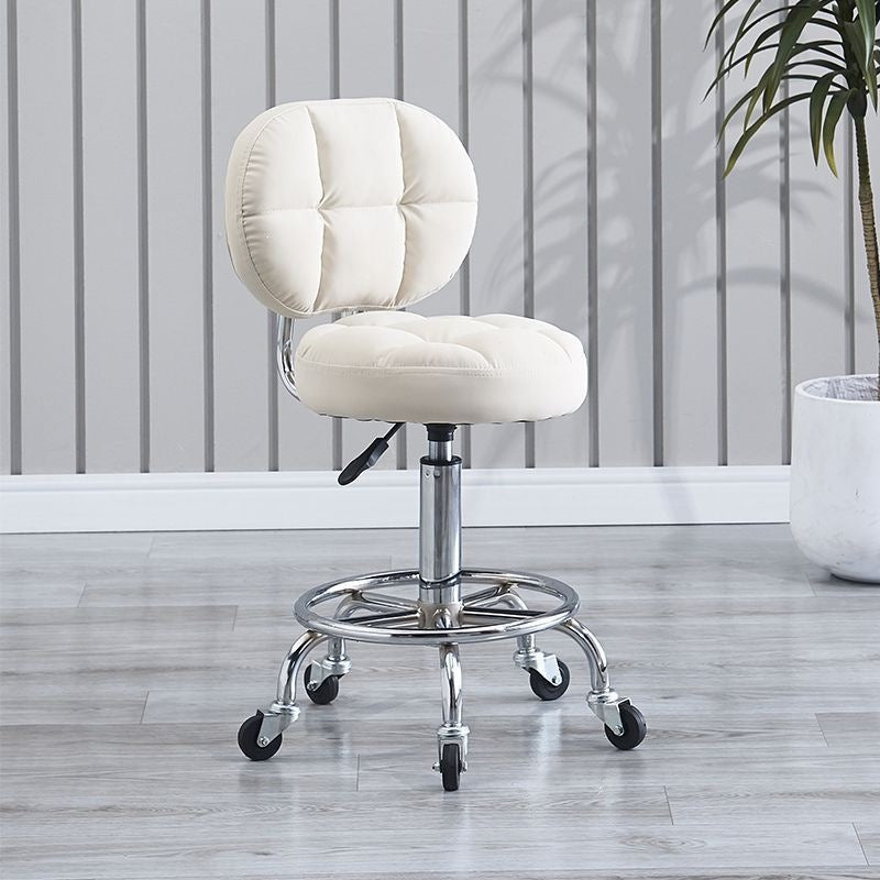 Barber chair makeup manicure live broadcast special adjustable round stool for home bedroom dressing stool movable backrest large work stool