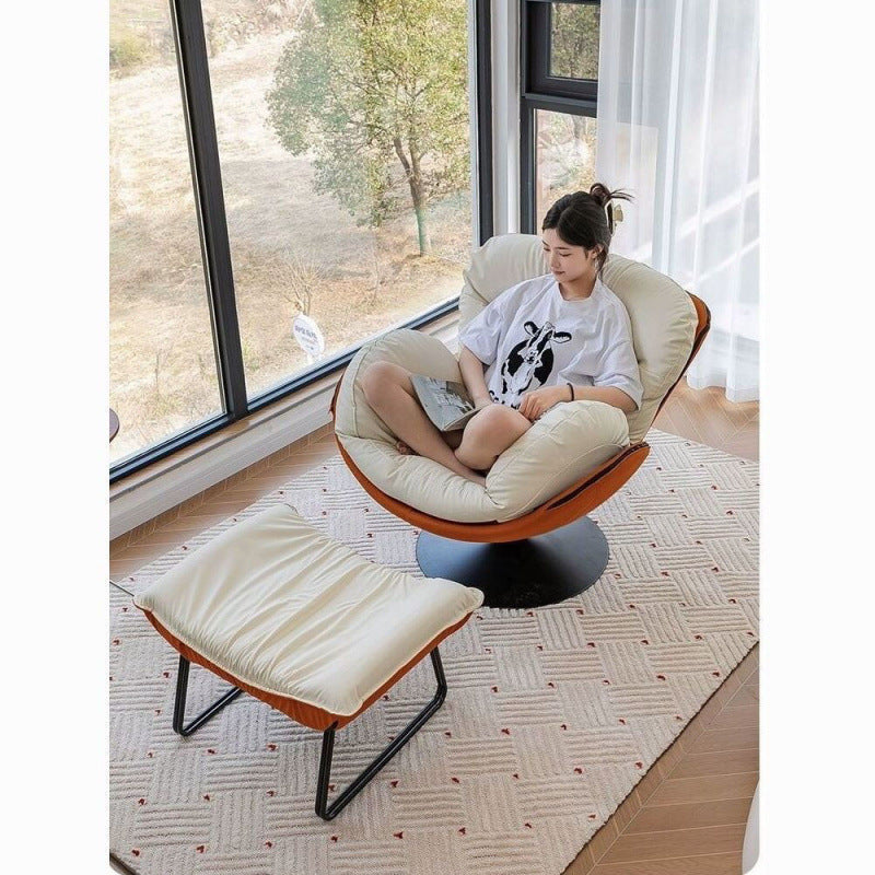 Rotate eggshell sofa chair light luxury single sofa casual balcony lazy italian normcore living room snail