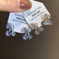Zircon cherry pendant stud earrings - 2025 new arrival, unique minimalist fashion earrings, light luxury high-end earrings for women, wholesale
