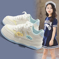 Girls' athletic shoes - new autumn  collection: breathable mesh sneakers, white shoes, student skate shoes for mid-to-large children and kids