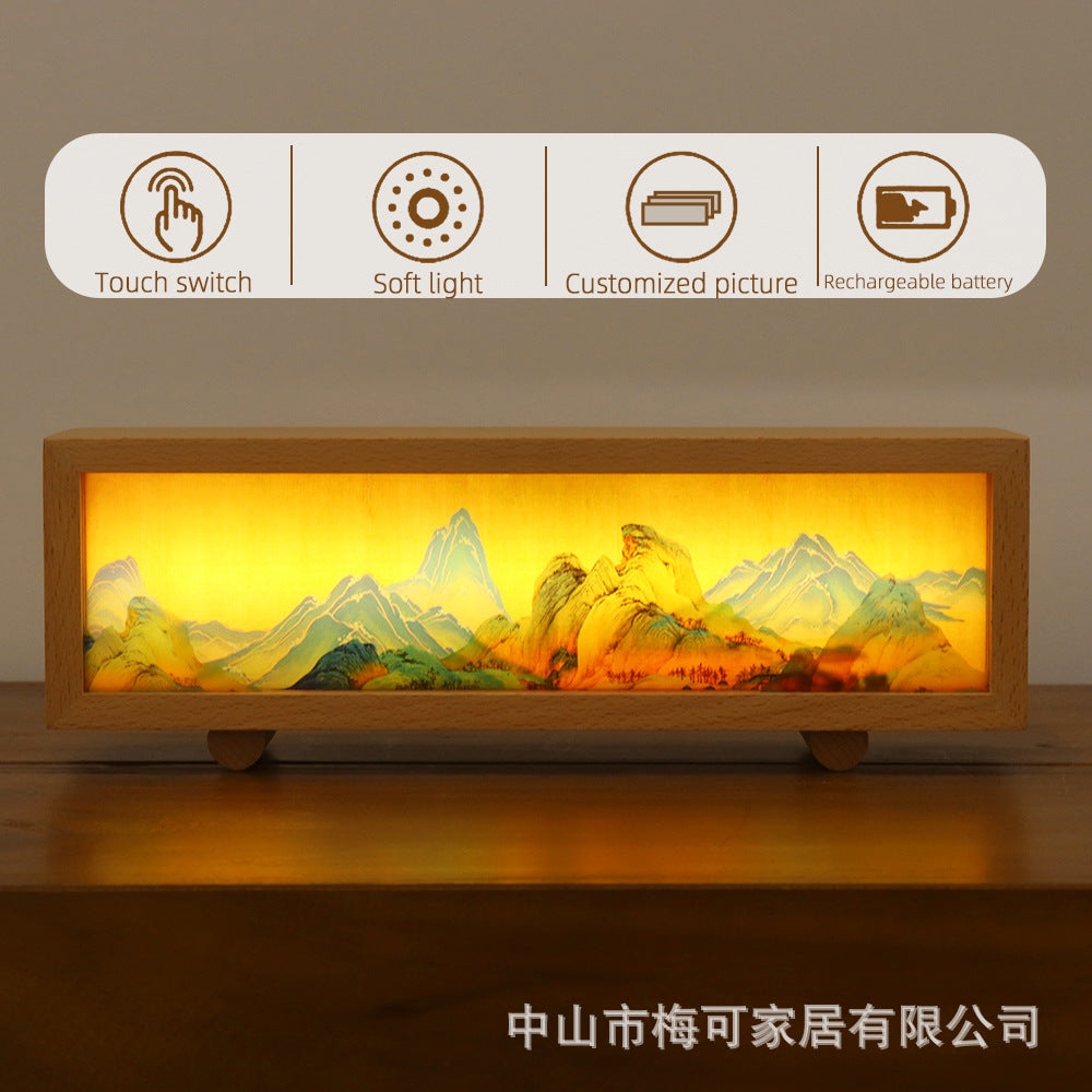 USB charging smart pat light LED music light box touch dimming ambient light bedside night light ornament gift