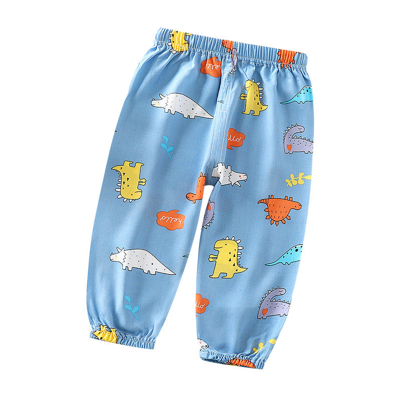 Summer kids anti-mosquito pants baby bloomers boys and girls breathable nine-point pants children's air-conditioning pants children's pants