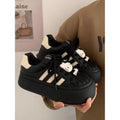 Spring original niche shell toe ugly cute big toe bread shoes girlsthick sole autumeasiest for matchcasual sneakers