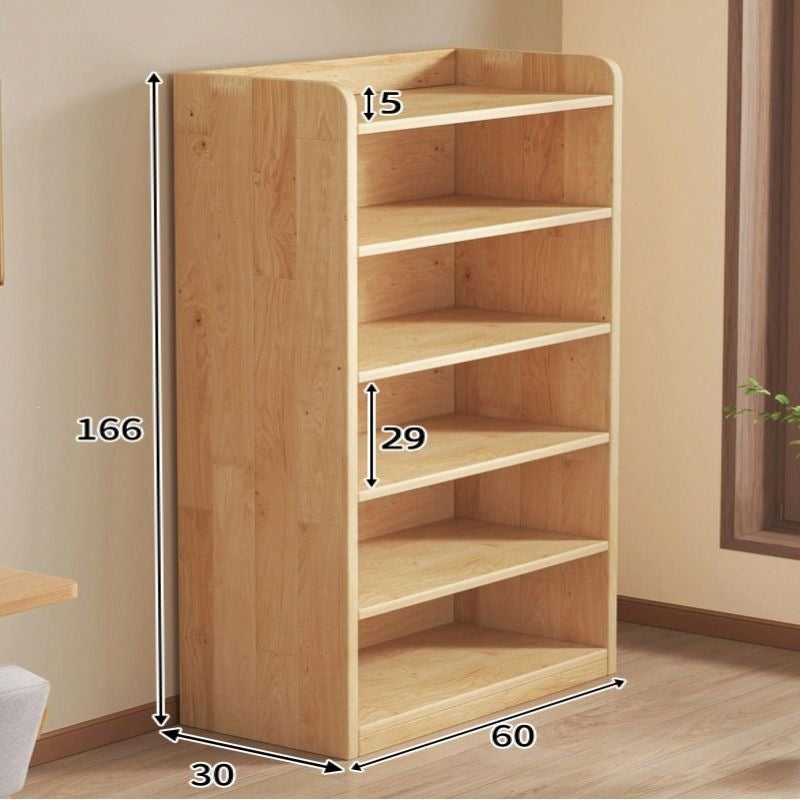 Solid wood bookshelf living room simple floor bookcase student storage rack children's home multi-layer bedroom storage cabinet