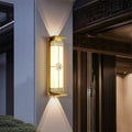 Solar powered waterproof wall light - up & down lighting - chinese style pillar/balcony outdoor garden villa luxury wall sconce