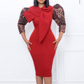 D294 european and american clothing  cross-border new autumn plus size elegant fashion bodycon dress - high-quality export dress
