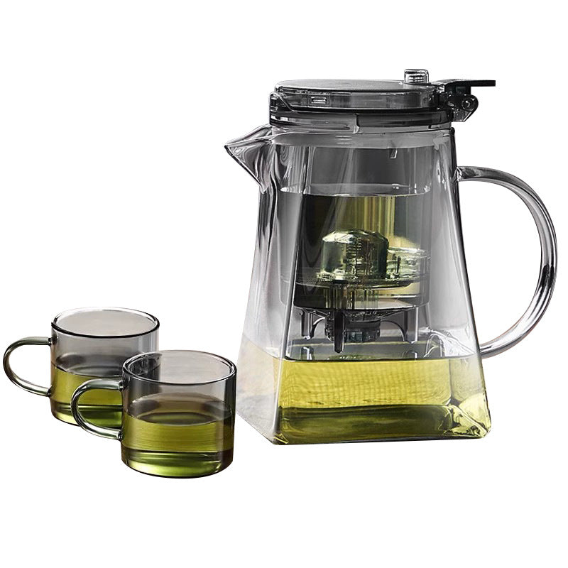 Sifang elegant cup tea brewing separation pot elegant pot high temperature resistant for home teapot glass teapot tea cup complete set