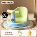 Green (smart temperature sensing) little fish bath chair + bath cap + shampoo cup