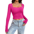 spring/summer new arrival: cross-border european and american style slim-fit short sleeve long-top t-shirt - fashionable and versatile barbie pink top
