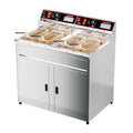 Commercial vertical electric fryer large capacity constant temperature fried chicken fried skewers stall fryer intelligent automatic single and double cylinder
