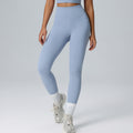 Lulu-inspired lycra yoga pants for women - high-waisted, barely-there feel, tight-fit workout leggings for autumn/winter - peach lift, nude feel fitness pants