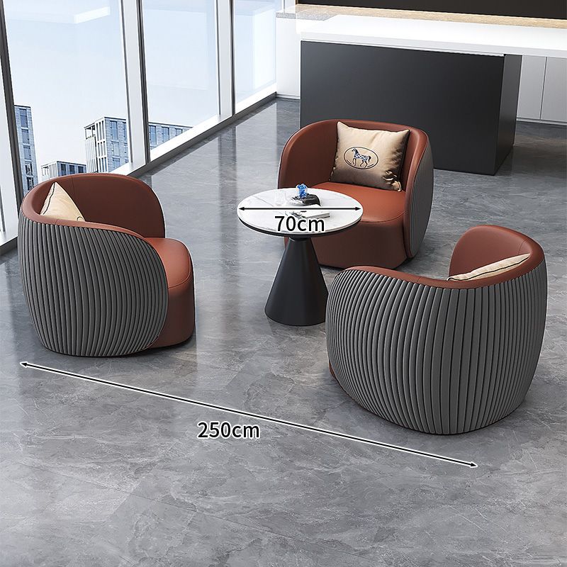 Luxury office sales center negotiation table and chair set, hotel lobby sofa seating area, reception room sofa combination