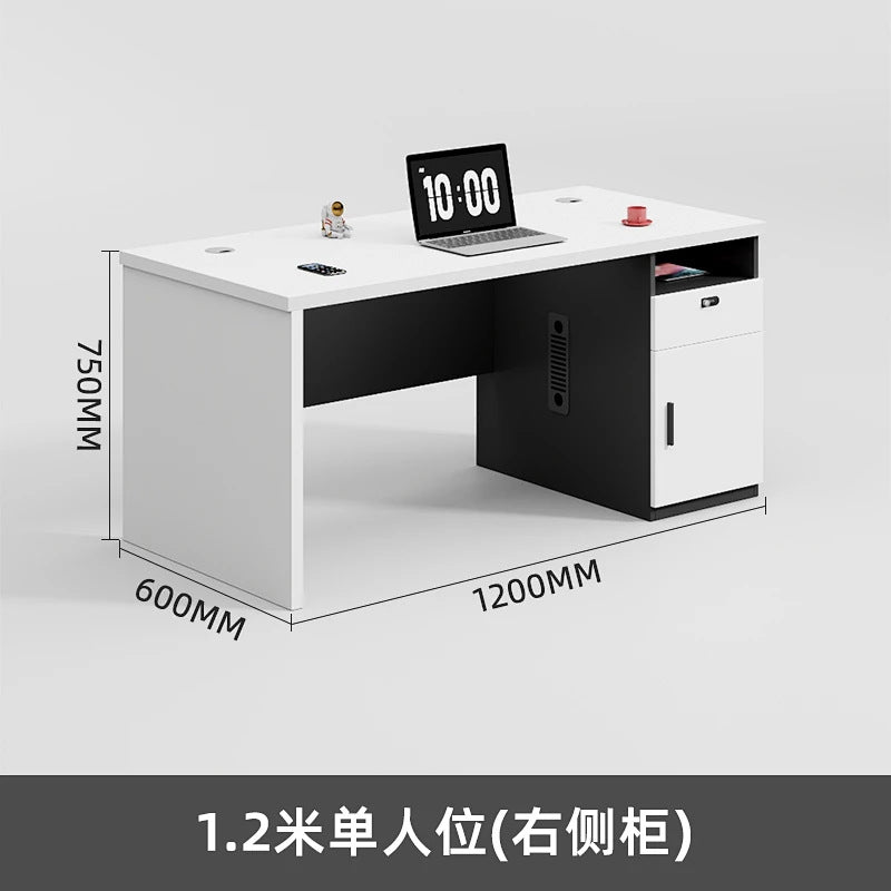 Office desk computer desk minimalist modern office employee single desk chair combination furniture manager's desk small employee workstation