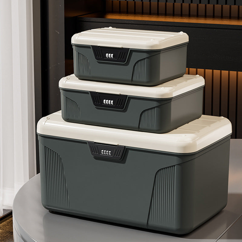 Password Storage Box Privacy File Locked Storage Box Car Household Valuables Storage Box Plastic Finishing Box