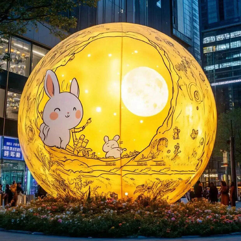 Mid-Autumn Festival Cultural Tourism Landscape Lighting Meichen Installation Outdoor Internet celebrity commercial street activity prop rental manufacturer