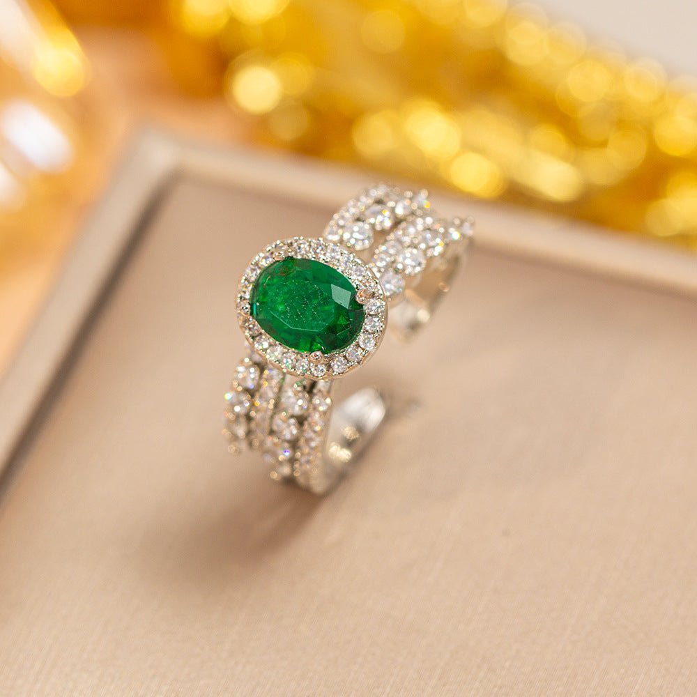 hot-selling design, full of diamonds, inlaid with zircons, exquisite women's openable adjustable rings, popular fashion accessories