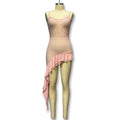 European and american cross-border women's fashion:  spring new arrivals - trendy and sexy see-through high-slit slip dress
