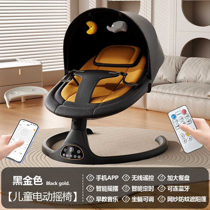Baby Electric Soothing Cradle Bed Artifact Baby Multifunctional Sitting and Reclining Rocking Chair APP Remote Control