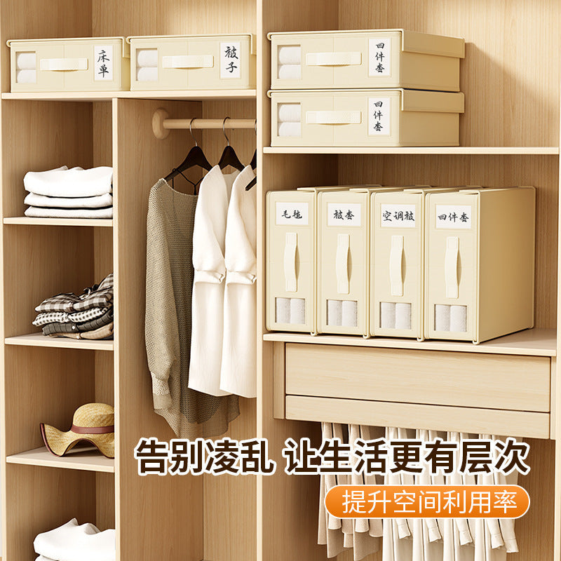 Non-woven bed sheet four-piece  hot-selling new product storage box with lid wardrobe sorting storage box drawer storage