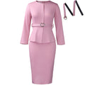 D599  foreign trade women's clothing  new fashion round neck elegant slim-fit ol pencil skirt african dress